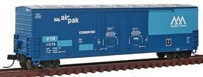 Atlas Evans 53' Double Plug-Door Boxcar Vermont Railway N Scale Model Train Freight Car #50001420 Atlas Evans 53' Double Plug-Door Boxcar Vermont Railway N Scale Model Train Freight Car #50001420