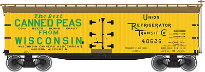 Atlas 40 Wood Reefer Wisconsin Canners Association #40625 N Scale Model Train Freight Car #50001756