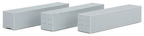 40' Container Undecorated (2) N Scale Model Train Freight Car Load #50002258