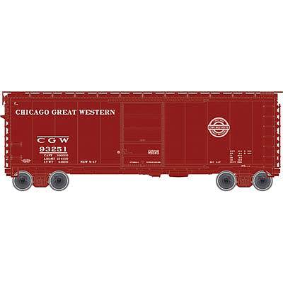 Atlas 40 PS-1 Boxcar Chicago Great Western #93042 N Scale Model Train Freight Car #50002343