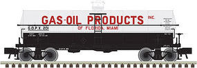 11,000-Gallon Tank Car Gas-Oil Products #201 N Scale Model Train Freight Car #50002634