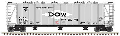 Atlas 3500CF Dry-Flo Hopper DOW #50090 N Scale Model Train Freight Car #50002906