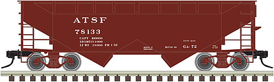 Atlas 2-Bay Offset-Side Hopper Santa Fe 3 pack N Scale Model Railroad Freight Car #50003101