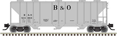 Atlas PS-4000 3-Bay Covered Hopper Baltimore & Ohio 831003 N Scale Model Train Freight Car #50003301