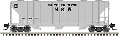 Atlas PS-4000 3-Bay Covered Hopper N&W 290517 N Scale Model Train Freight Car #50003309