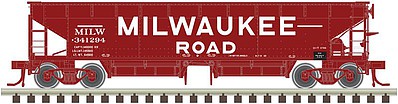 Atlas 70 Ton Ballast Car Milwaukee Road 341198 N Scale Model Train Freight Car #50003539