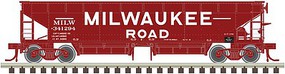 Atlas 70 Ton Ballast Car Milwaukee Road N Scale Model Train Freight Car #50003549