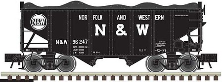Atlas 55 Ton Fishbelly Hopper Norfolk & Western (3) N Scale Model Train Freight Car #50003695