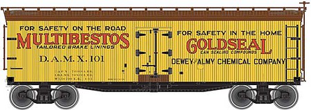 Atlas 40 Wood Reefer Multibestos Gold Seal DAMX 101 N Scale Model Train Freight Car #50003883