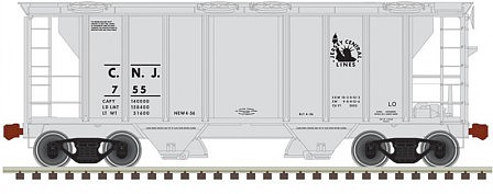 Atlas PS-2 Covered Hopper CNJ Jersey Central #809 N Scale Model Train Freight Car #50004186