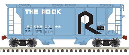 Atlas PS-2 Covered Hopper Rock Island #507192 N Scale Model Train Freight Car #50004193