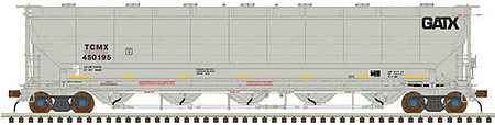 Atlas Trinity 5660 Covered Hopper TCMX #450185 N Scale Model Train Freight Car #50004346