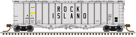 Atlas 4180 Airslide Covered Hopper Rock Island #8851 N Scale Model Train Freight Car #50004792