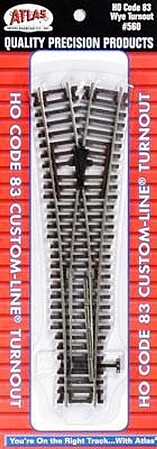 Atlas Code 83 Wye Turnout HO Scale Nickel Silver Model Train Track #560