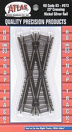 Atlas Code 83 25 Degree Crossing HO Scale Nickel Silver Model Train Track #573