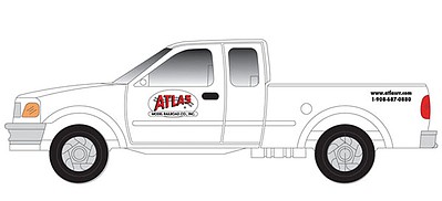 Atlas F-150 Pick Up Truck Atlas RR Company Logo N Scale Model Railroad Vehicle #60000107