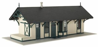 Atlas Maywood Train Station Pale Green w/Dark Green Trim HO Scale Model Railroad Building #6203