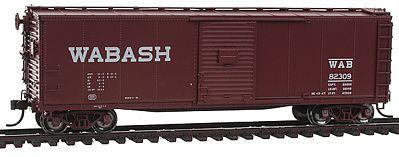 Atlas USRA 40 Rebuilt Steel Boxcar Wabash #82309 HO Scale Model Train Freight Car #64192
