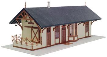 Atlas Maywood Station Kit Tan w/Brown Trim HO Scale Model Railroad Building #720