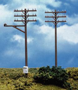 Atlas Telephone Poles (12) HO Scale Model Railroad Trackside Accessory #775