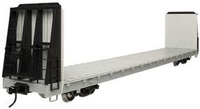 62' Bulkhead Flatcar - 2-Rail Undecorated O Scale Model Train Freight Car #2001750