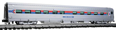 Atlas-O Budd 10-6 Sleeper - 3-Rail - Ready to Run - Master(R) Amtrak Silver Valley (Phase I, Silver, red, blue, white) - O-Scale