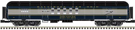 Atlas-O 70 Madison Heavyweight Railway Post Office - 3-Rail - Ready to Run Baltimore & Ohio 81 (blue, gray) - O-Scale