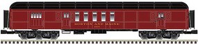 Atlas-O 70' Madison Heavyweight Railway Post Office 3-Rail Ready to Run Boston & Maine 3137 (maroon, black) O-Scale