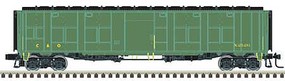 Atlas-O Express Boxcar Converted Troop Sleeper 3-Rail Ready to Run Chesapeake & Ohio (MOW, green, yellow) O-Scale