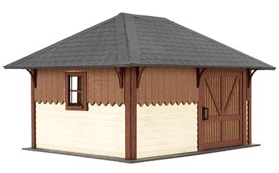 Atlas-O Section House - Kit (Laser-Cut Wood) O Scale Model Railroad Building #4001001