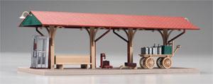 Atlas-O Station Platform Only Red, Green, Tan, Beige Built-Up O Scale Model Railroad Building #66902