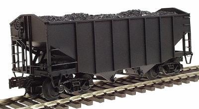 Atlas-O 55-Ton Fishbelly 2-Bay Open Hopper 3-Rail Undecorated O Scale Model Train Freight Car #6751