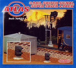 Atlas-O Switch Signal - Dwarf w/Red & Green Aspects O Scale Model Railroad Trackside Accessory #6935