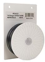 Atlas-O 16 Gauge Heavy-Duty Layout Wire 100' Reel Black O Scale Model Railroad Hook-Up Wire #6940