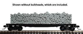 Atlas-O Pulpwood Flat Car w/Load 2-Rail Undecorated O Scale Model Train Freight Car #7270 Atlas-O Pulpwood Flat Car w/Load 2-Rail Undecorated O Scale Model Train Freight Car #7270
