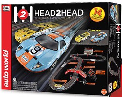 Auto-World HO Head-to-Head American Supercar Challenge Slot Car 14' Racing Set Auto-World HO Head-to-Head American Supercar Challenge Slot Car 14' Racing Set