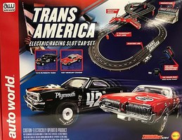 Auto-World HO Trans America Slot Car 10' Racing Set Auto-World HO Trans America Slot Car 10' Racing Set