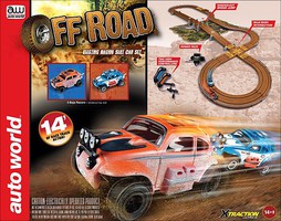 Auto-World HO Off-Road X-Traction Ultra-G Slot Car 10' Racing Set Auto-World HO Off-Road X-Traction Ultra-G Slot Car 10' Racing Set