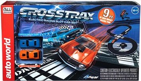 Auto-World HO CrossTrax Road Course Slot Car 9' Racing Set