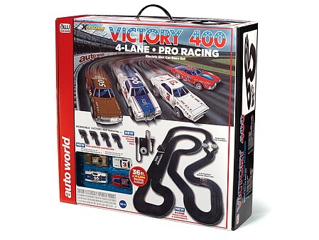 Auto World Racing 36' Victory 400 4 Lane Race Set Slotcar HO Slotcar