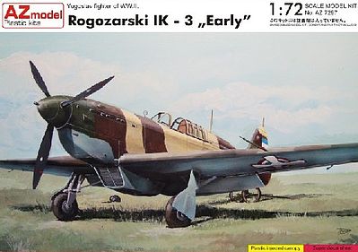 AZ Rogozarski IK3 Early WWII Yugoslav Fighter Plastic Model Airplane Kit 1/72 Scale #7297