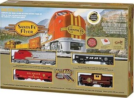 Bachmann Santa Fe Flyer Set HO Scale Model Train Set #00647