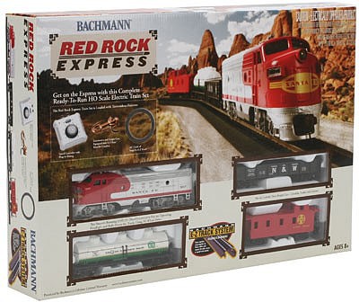 Bachmann HO Red Rock Express Train Set, SF
