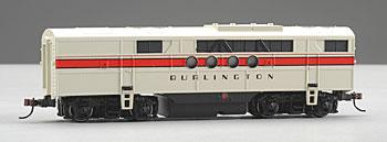 Bachmann Diesel EMD FT B Unit - Powered w/8-Wheel Drive Chicago, Burlington & Quincy (white, red) - HO-Scale