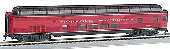 Bachmann 85 Budd Full Dome Norfolk Southern HO Scale Model Train Passenger Car #13047