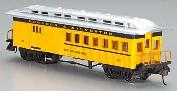 Bachmann 1860 - 1880 Wood Combine Durango & Silverton HO Scale Model Train Passenger Car #13501
