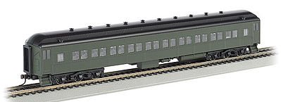 Bachmann 72 Heavyweight Coach with Light Painted Lettered HO Scale Model Train Passenger Car #13708