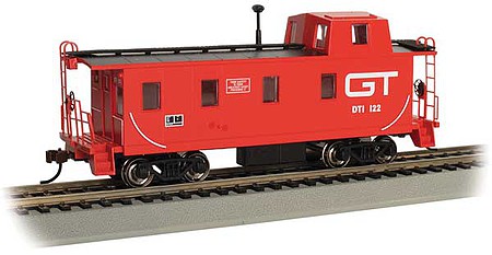 Bachmann Streamlined Off Set Cupola Caboose Grand Trunk 122 HO Scale Model Train Freight Car #14004