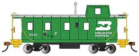 Bachmann Off-set Cupola Caboose Burlington Northern #10420 HO Scale Model Train Freight Car #14005