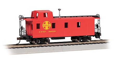 Bachmann Streamlined Caboose with Offset Cupola Santa Fe #99628 HO Scale Model Train Freight Car #14008